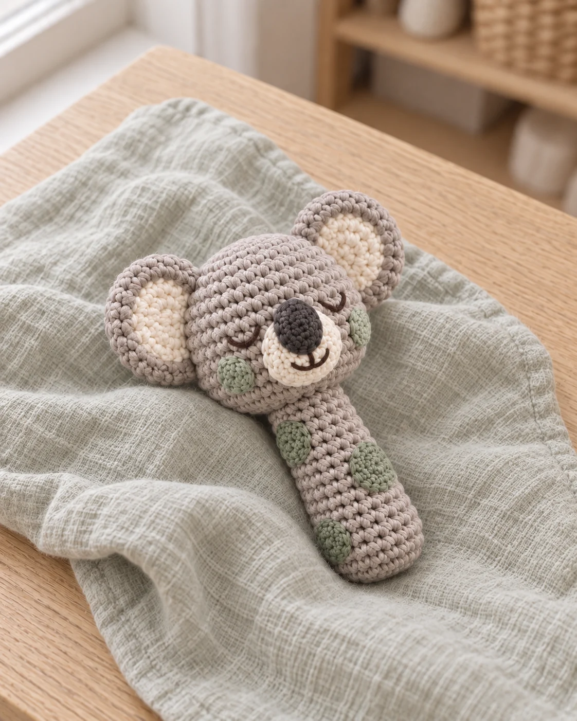 Koala crochet handle rattle direction